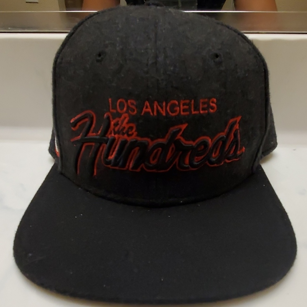 The hundreds gray and red snapback